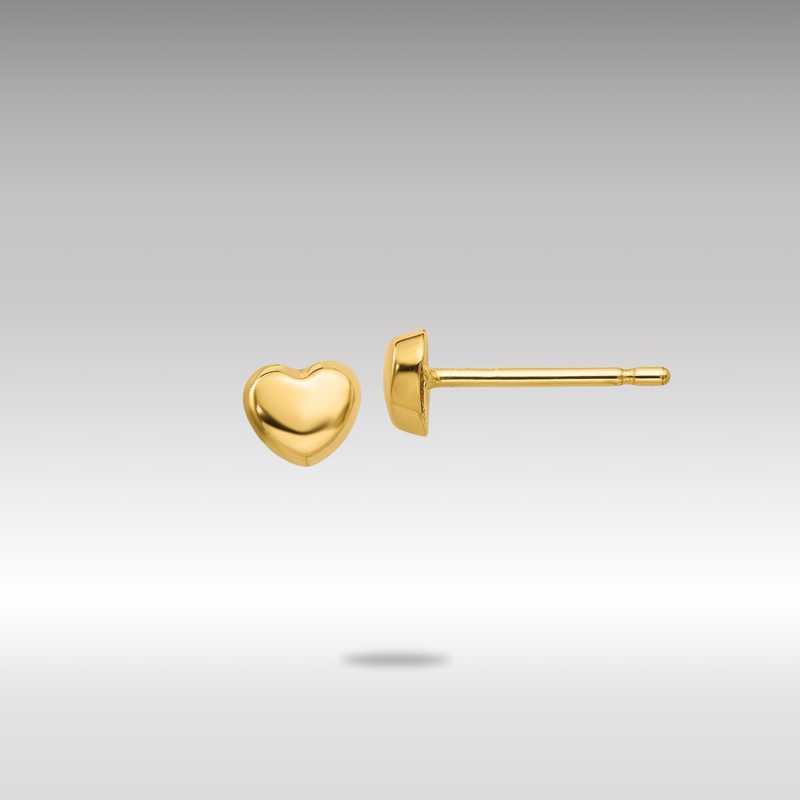 Gold Polished Heart Post Earrings – Model YE1739