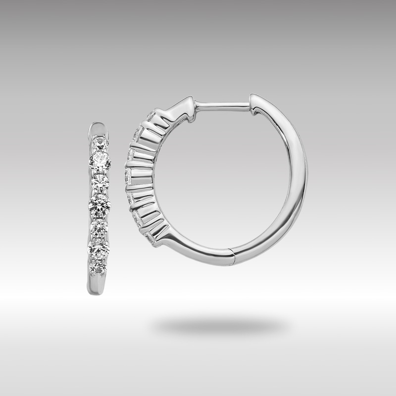 White Gold Diamond Hinged Hoop Earrings – Model EM4258-050-WA
