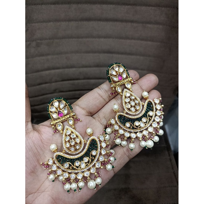 Fine Polki Kundan Earrings By  PKE80025
