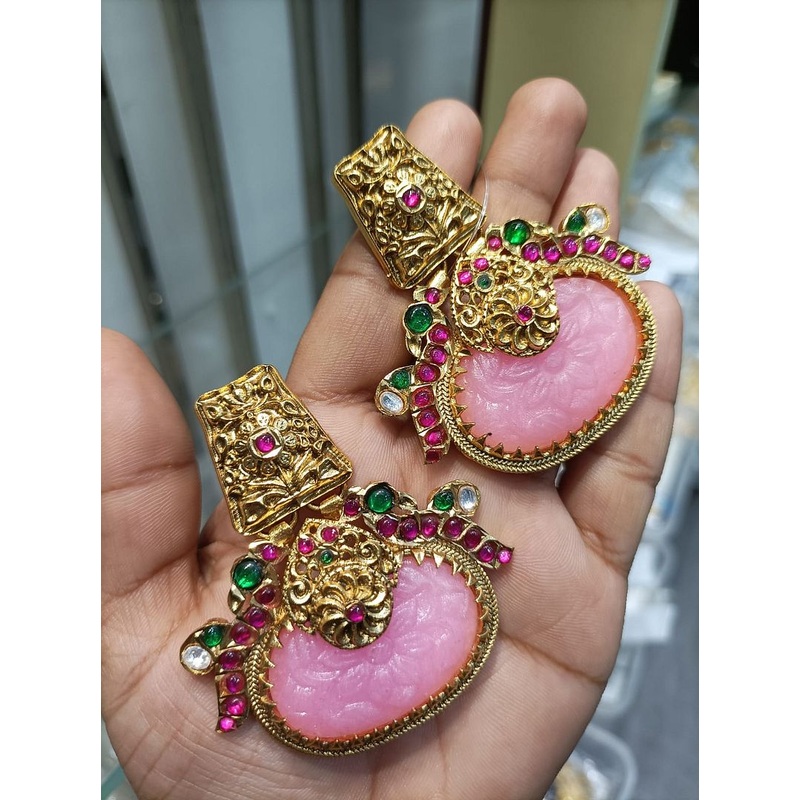 Fine Polki Kundan Earrings By  PKE80046