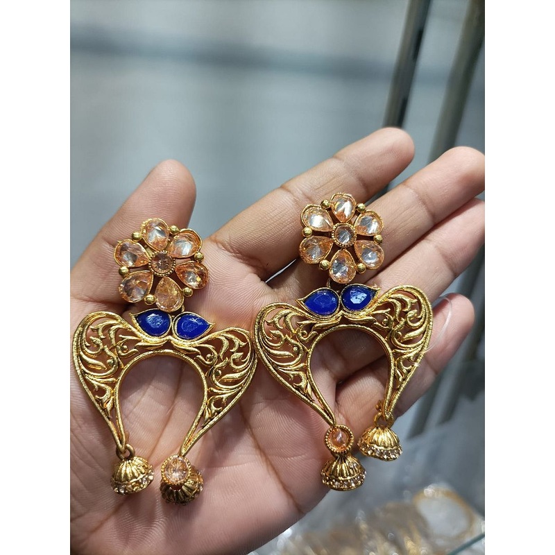 Fine Polki Kundan Earrings By  PKE80058