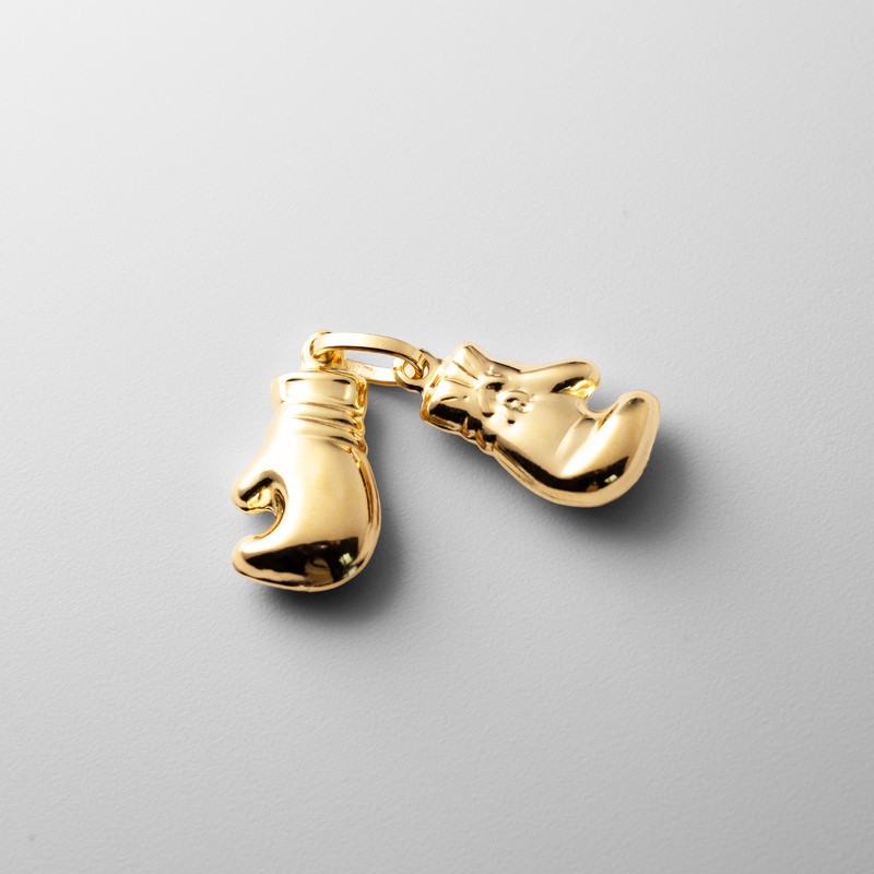 Gold Boxing Glove Pendant Double – Model 479