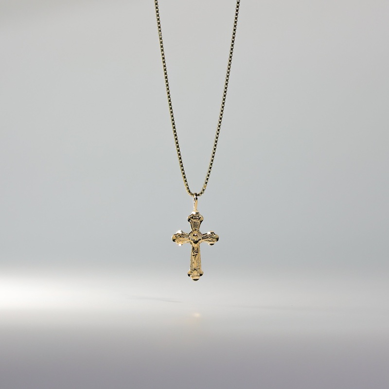 Gold Dainty Crucifix Cross Pendant – Model 2200