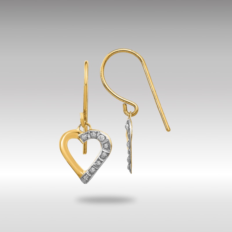 Gold Diamond Fascination Heart Earrings – Model DF262