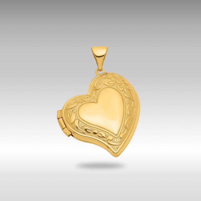 Gold Fancy Heart Locket Pendant – Model XL628
