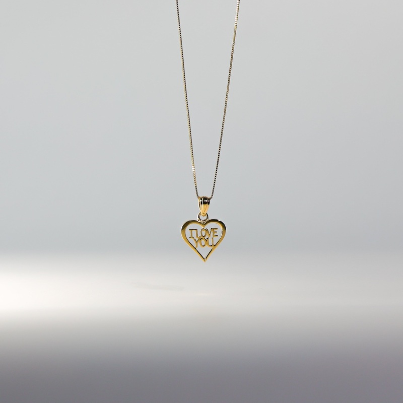 Gold I Love You Heart Pendant – Model PT1824