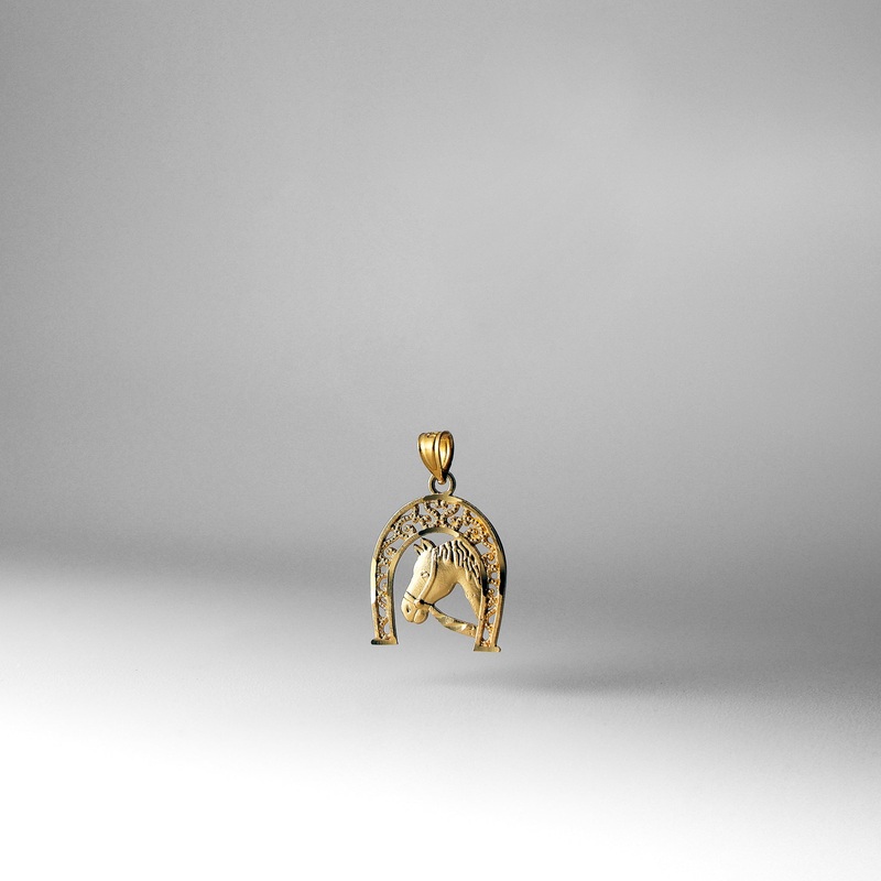 Gold Lucky Horseshoe Pendant – Model 1640