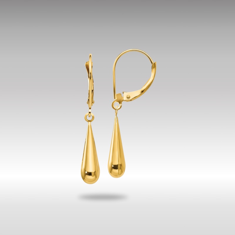 Gold Madi K Teardrop Dangle Leverback Earrings Model-SE1102