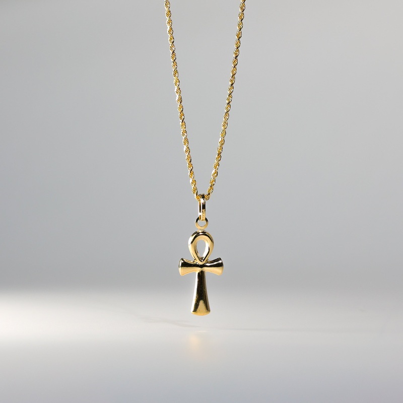 Gold Medium Ankh Cross Religious Pendant – Model 137