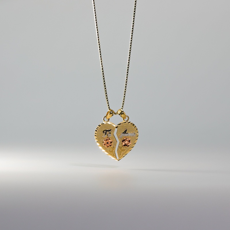 Gold Te Amo Heart Pendant Two-Piece – Model 2375