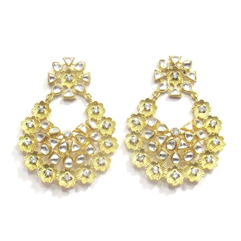 Jewelshingar Jewellery Fine Gold Plated Dangle & Drop Earrings For Women ( 32788-pe )