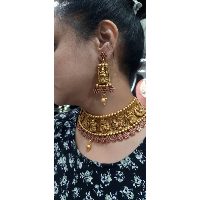 Jewelshingar Women’s Temple Necklace Set In Fine Quality Jewellery ( 182519AST)