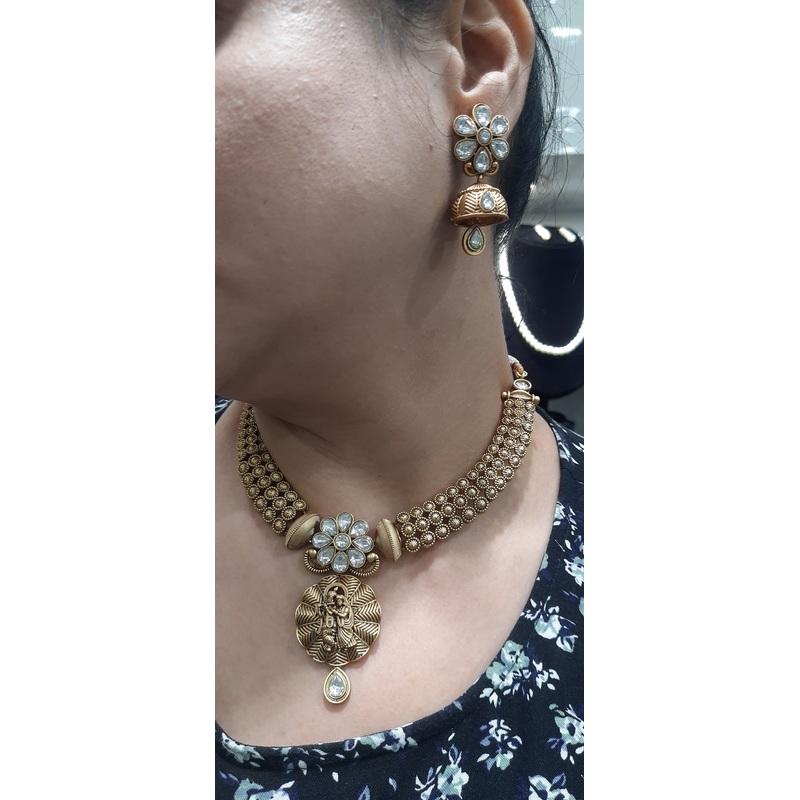 Jewelshingar Women’s Temple Necklace Set In Fine Quality Jewellery ( 183856AST)