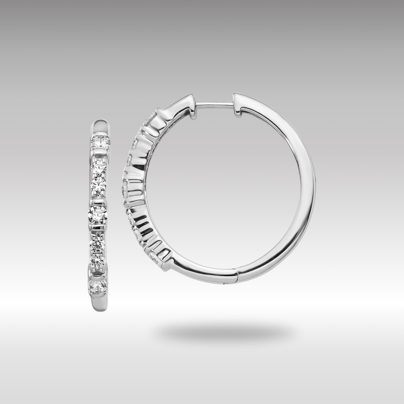 White Gold Diamond Hinged Hoop Earrings – Model EM4260-050-WA
