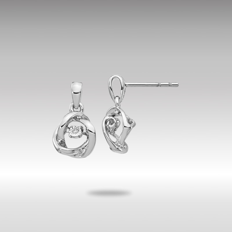 White Gold Fancy Moving Diamond Earrings – Model EM5488-001-WA