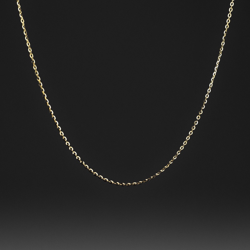 1.2mm Solid Gold Cable Chain Diamond Cut – Model 0232