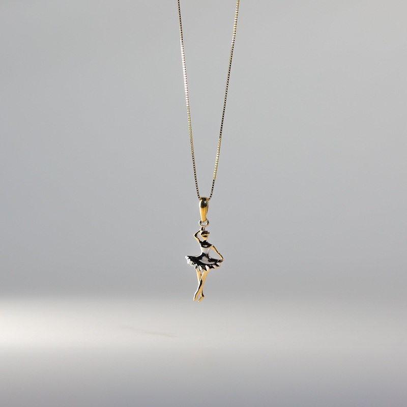 Gold Dancing Ballerina Pendant – Model 772