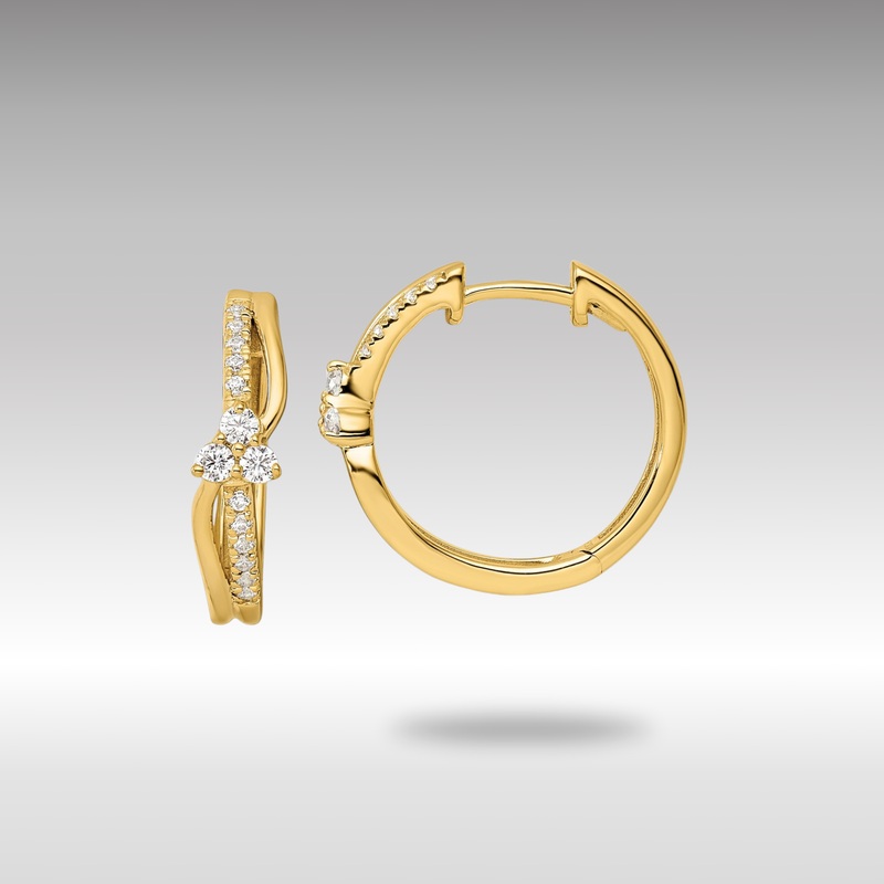 Gold Lab Grown VS/SI FGH Dia Hinged Hoop Earrings – Model EM9655-034-YLG