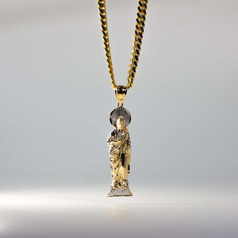 Gold Large St. Jude Thaddeus Standing Pendant – Model 1145