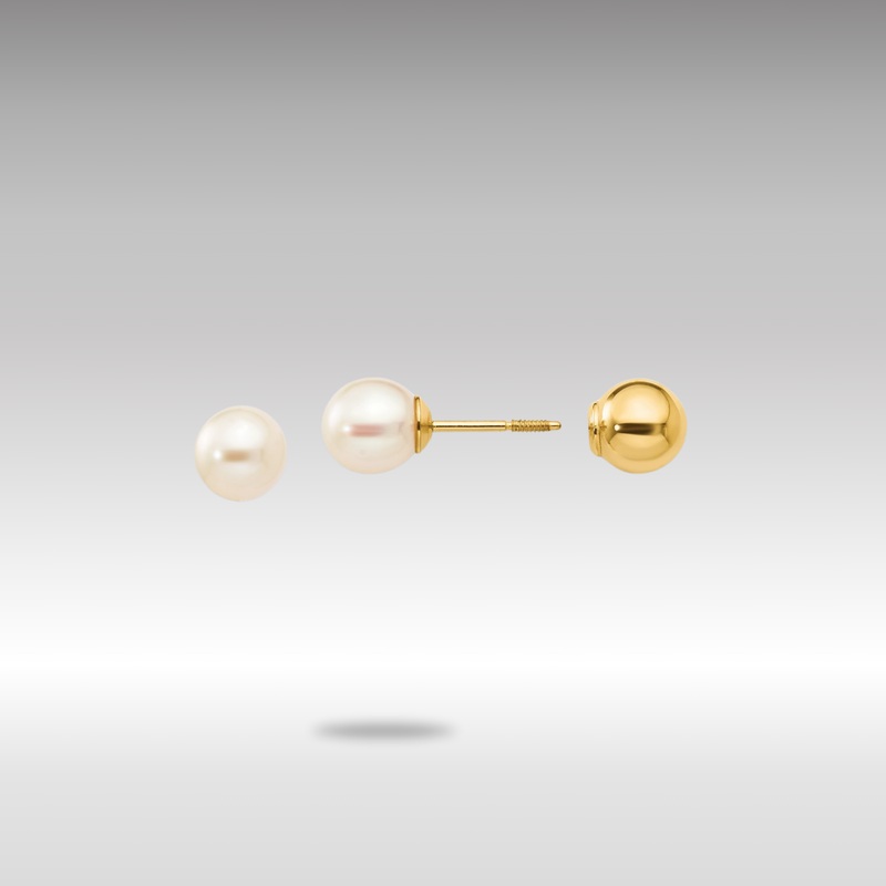 Gold Madi K Reversible FW Cultured Pearl and Bead Earrings – Model SE263