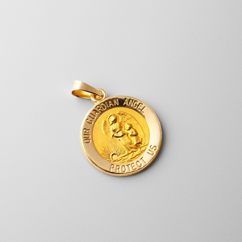 Gold Our Guardian Angel Medal Pendant – Model 1248