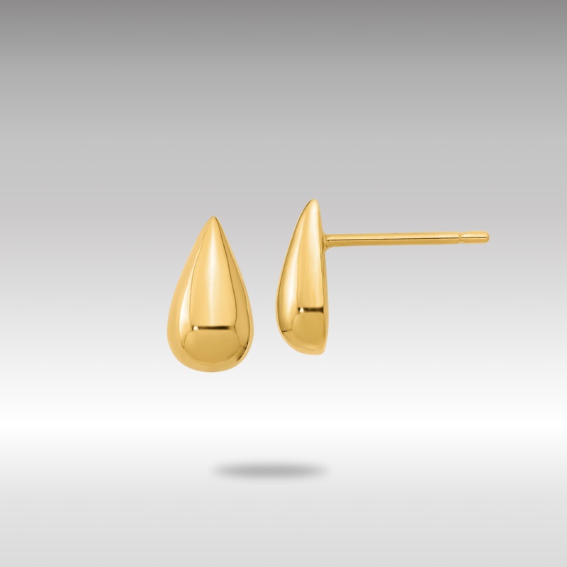 Gold Polished Teardrop Post Earrings – Model YE1962