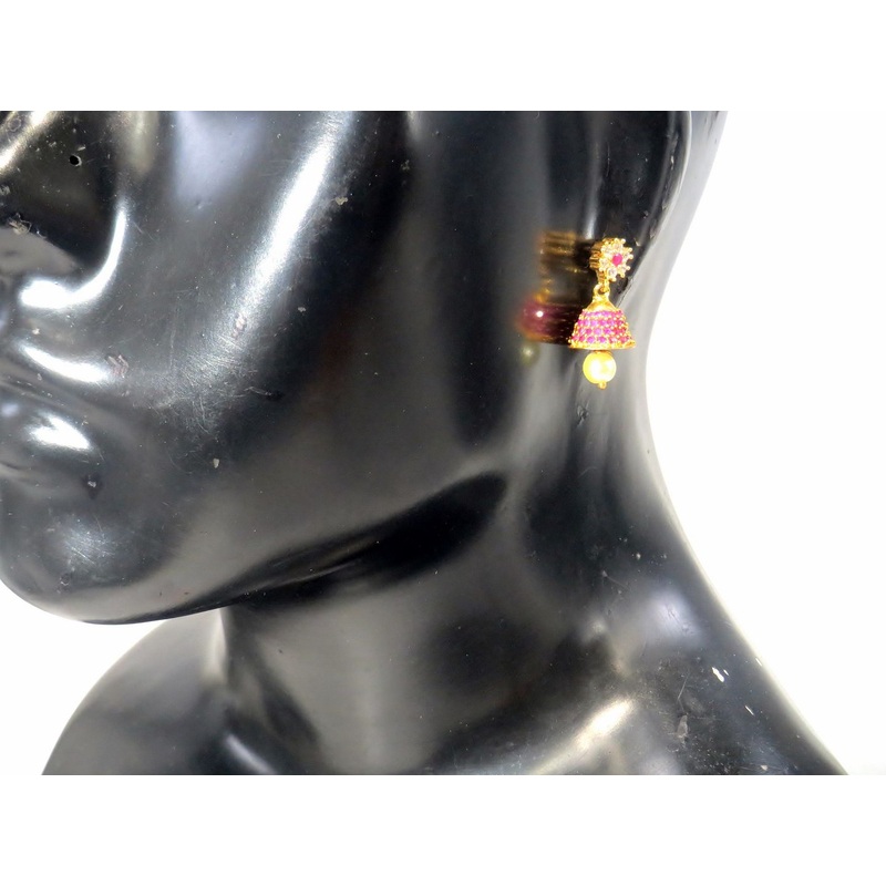 Jewelshingar Jewellery Gold Plated Diamond Earring For Women ( 61092EAJ )