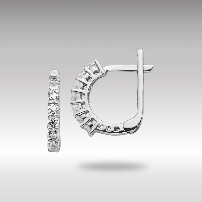 White Gold Fancy Hinged Diamond Earrings – Model EM5397-040-WA