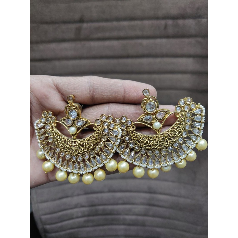 Fine Polki Kundan Earrings By  PKE80006
