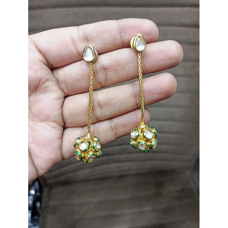 Fine Polki Kundan Earrings By  PKE80033