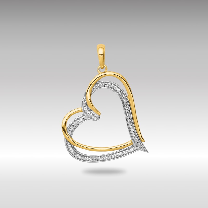 Gold 1/6ct. Diamond Double Heart Pendant – Model PM4920-016-YA