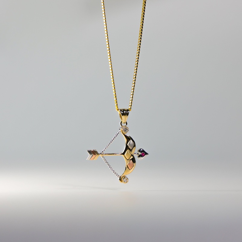 Gold Bow And Arrow Pendant – Model 1527