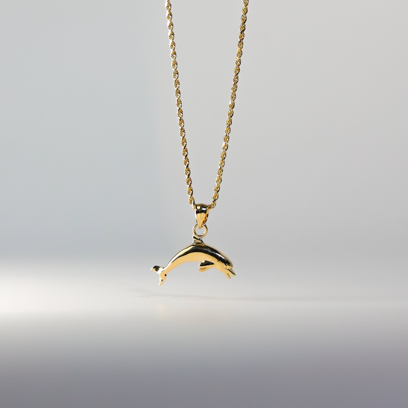 Gold Dolphin Pendant – Model 1669