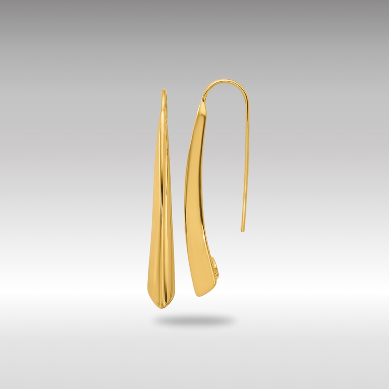 Gold Leslie’s 14K Polished Drop Bar Threader Earrings – Model LE2615
