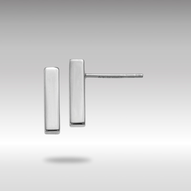 Gold Leslie’s 14K White Gold Polished Post Earrings Model-LE1493