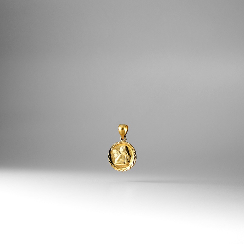 Gold Religious Angel Pendant – Model 1493