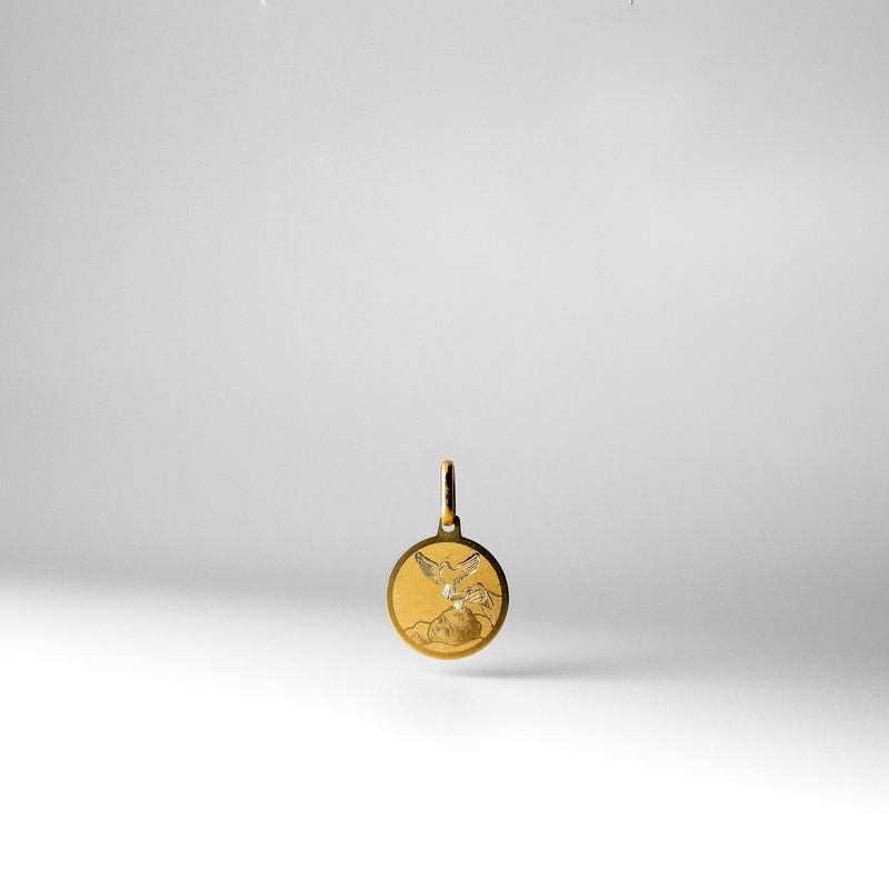 Gold Religious Baptism Pendant – Model 1282