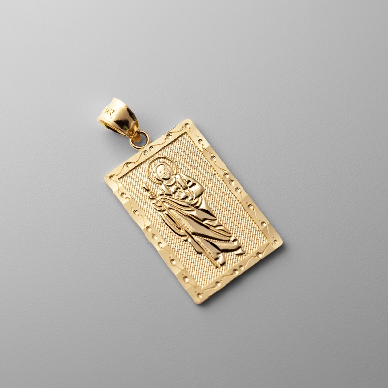 Gold St. Jude Thaddeus Plate Pendant – Model 1149