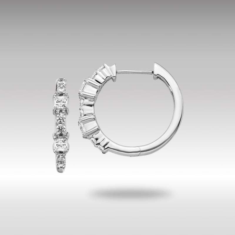White Gold Diamond Hinged Hoop Earrings – Model EM4257-050-WA
