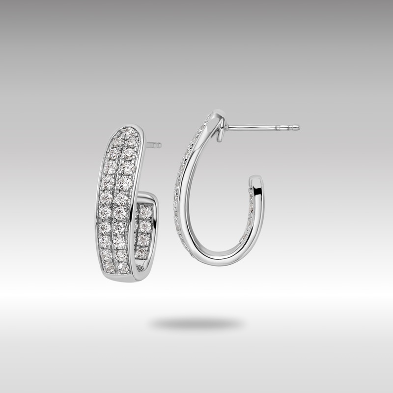 White Gold Lab Grown Diamond VS/SI FGH In and Out J-Hoop Earrings – Model EM9119-100-WLG
