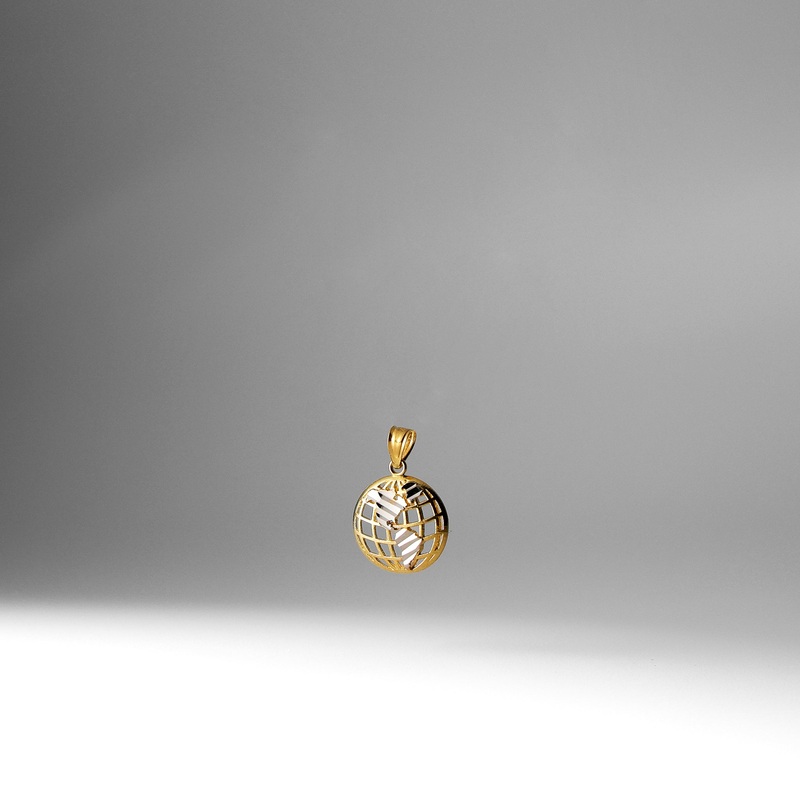 Dainty Gold Globe Earth Pendant – Model 1941