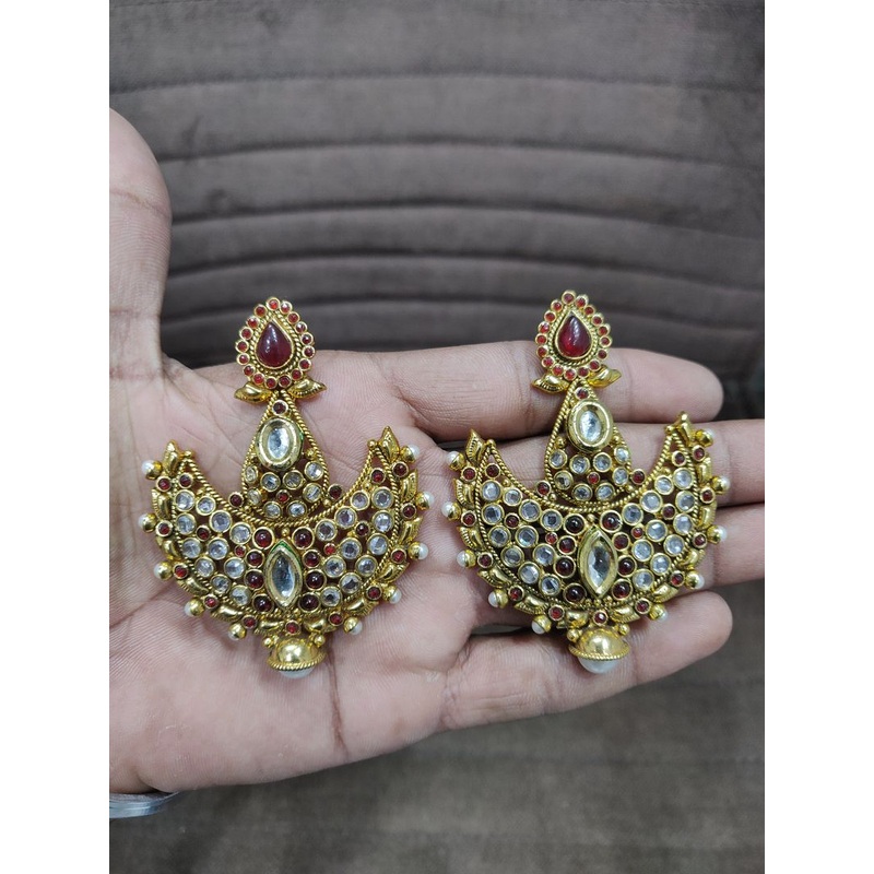 Fine Polki Kundan Earrings By  PKE80004