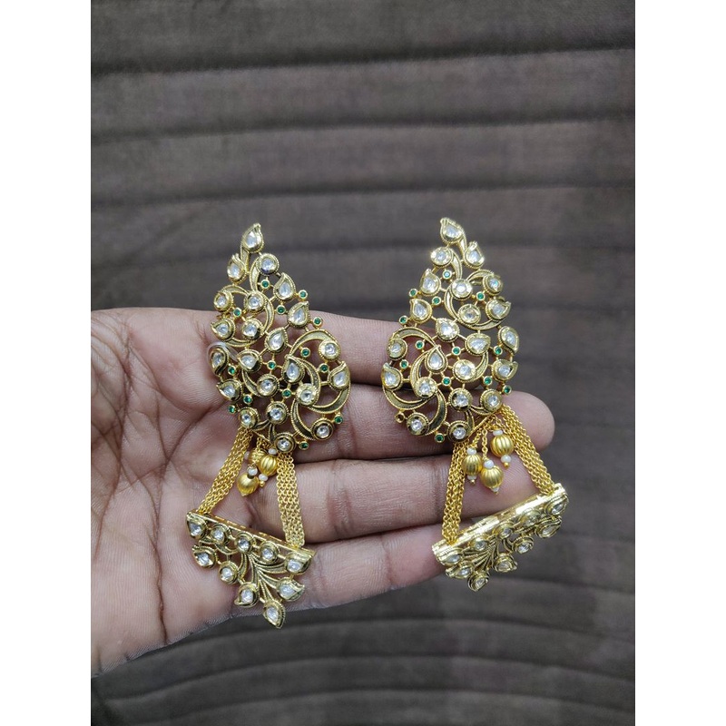 Fine Polki Kundan Earrings By  PKE80011