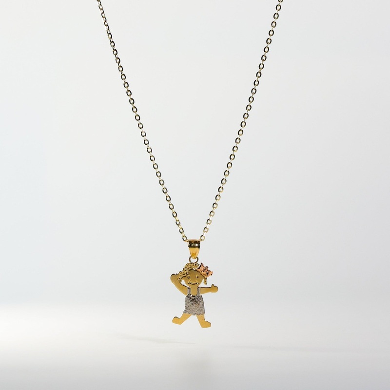 Gold Happy Girl Pendant – Model 2007