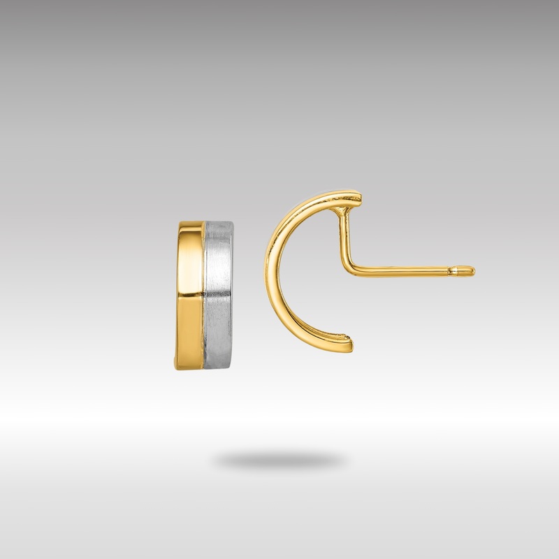 Gold Madi K Half Circle Post Earrings – Model SE2985