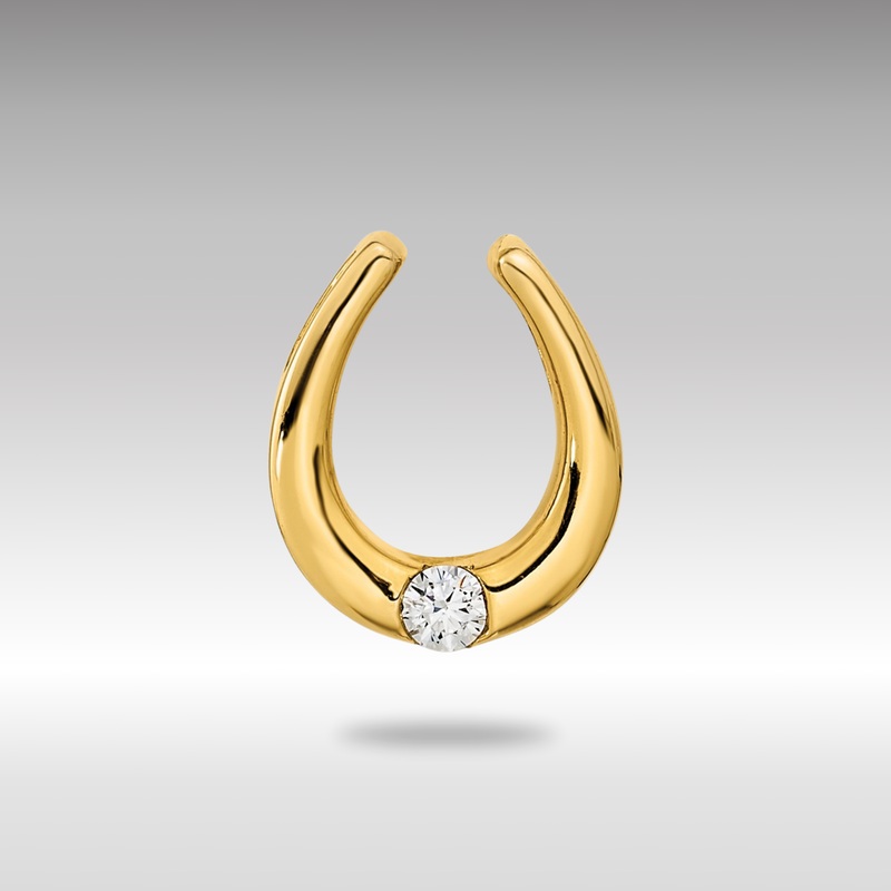 Gold Polished Fancy Diamond Chain Slide – Model PM5918-007-YA