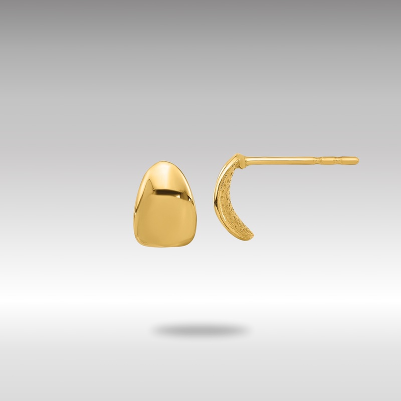 Gold Polished Wavy Post Earrings – Model YE2164