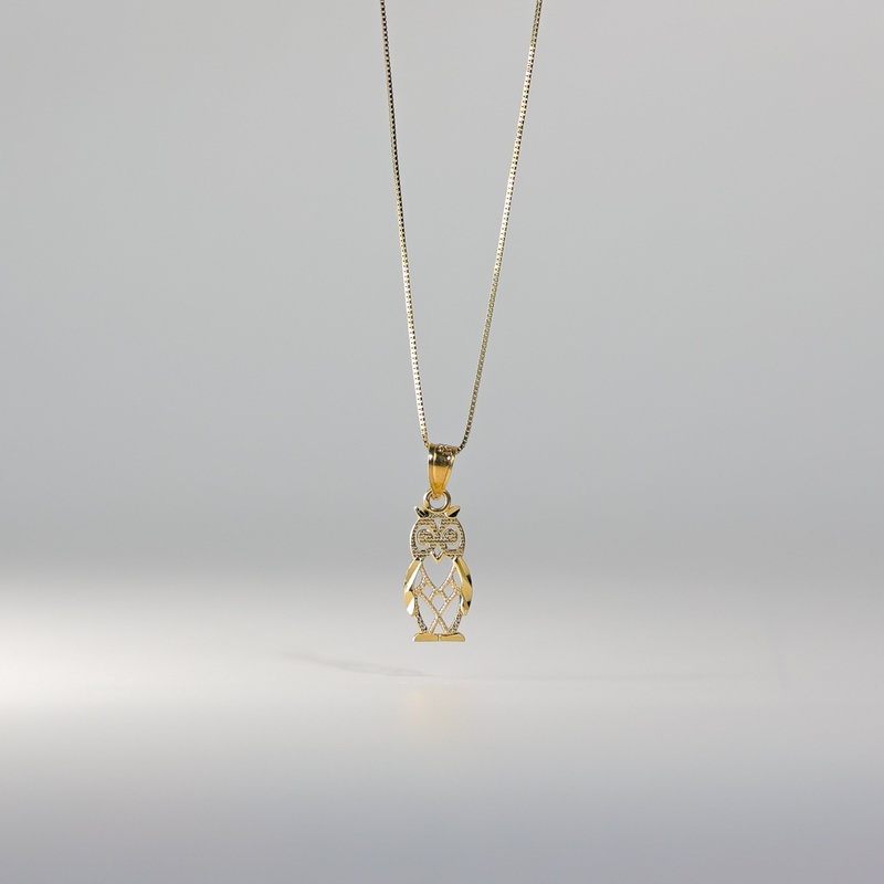 Gold Small Dainty Owl Pendant – Model 1648
