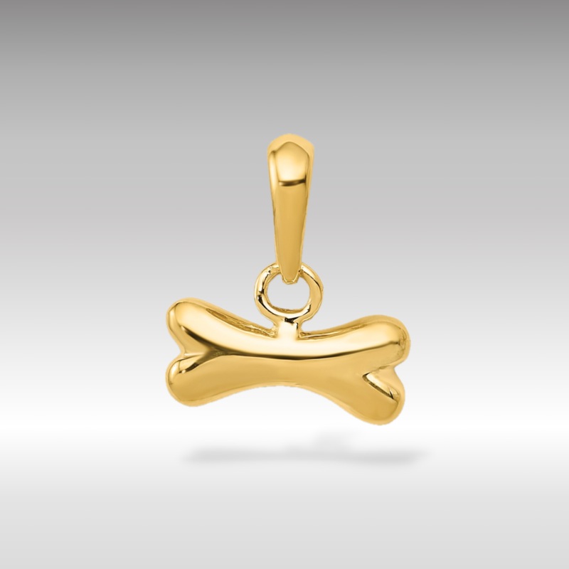 Gold Small Dog Bone Pendant