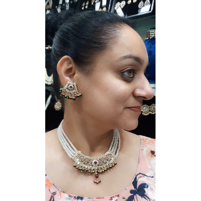 Jewelshingar Jadau necklace set (90122JAD)